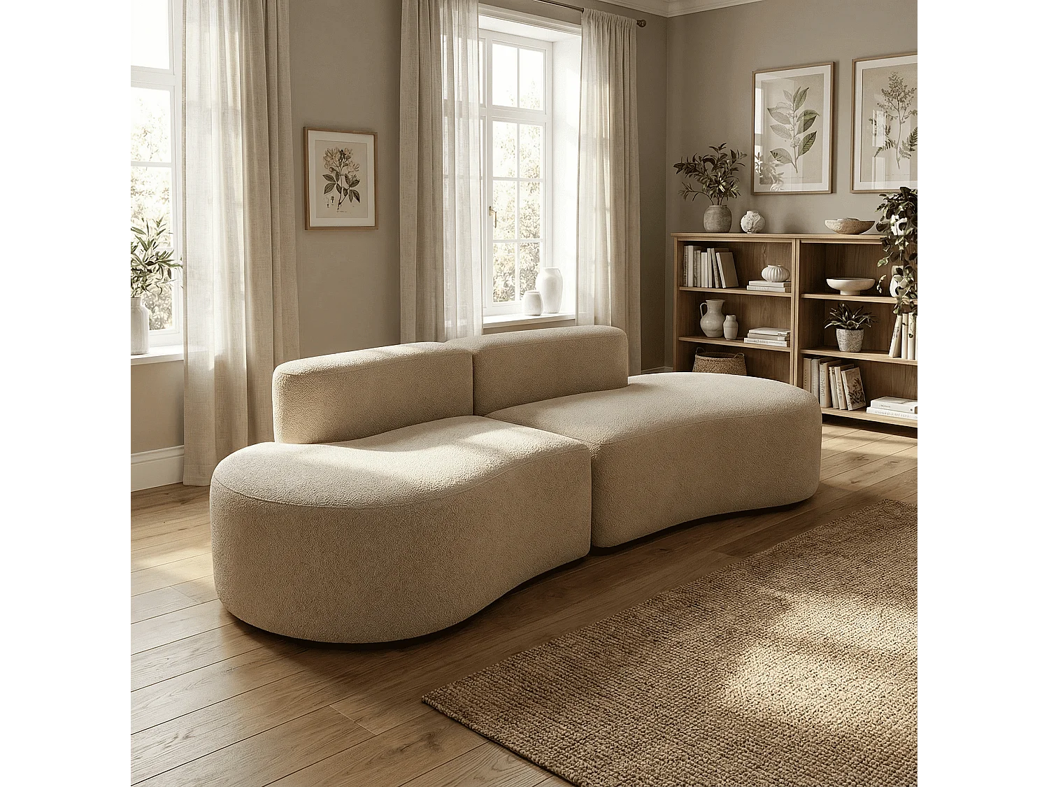 Coco Living Canapé Lounge double - café