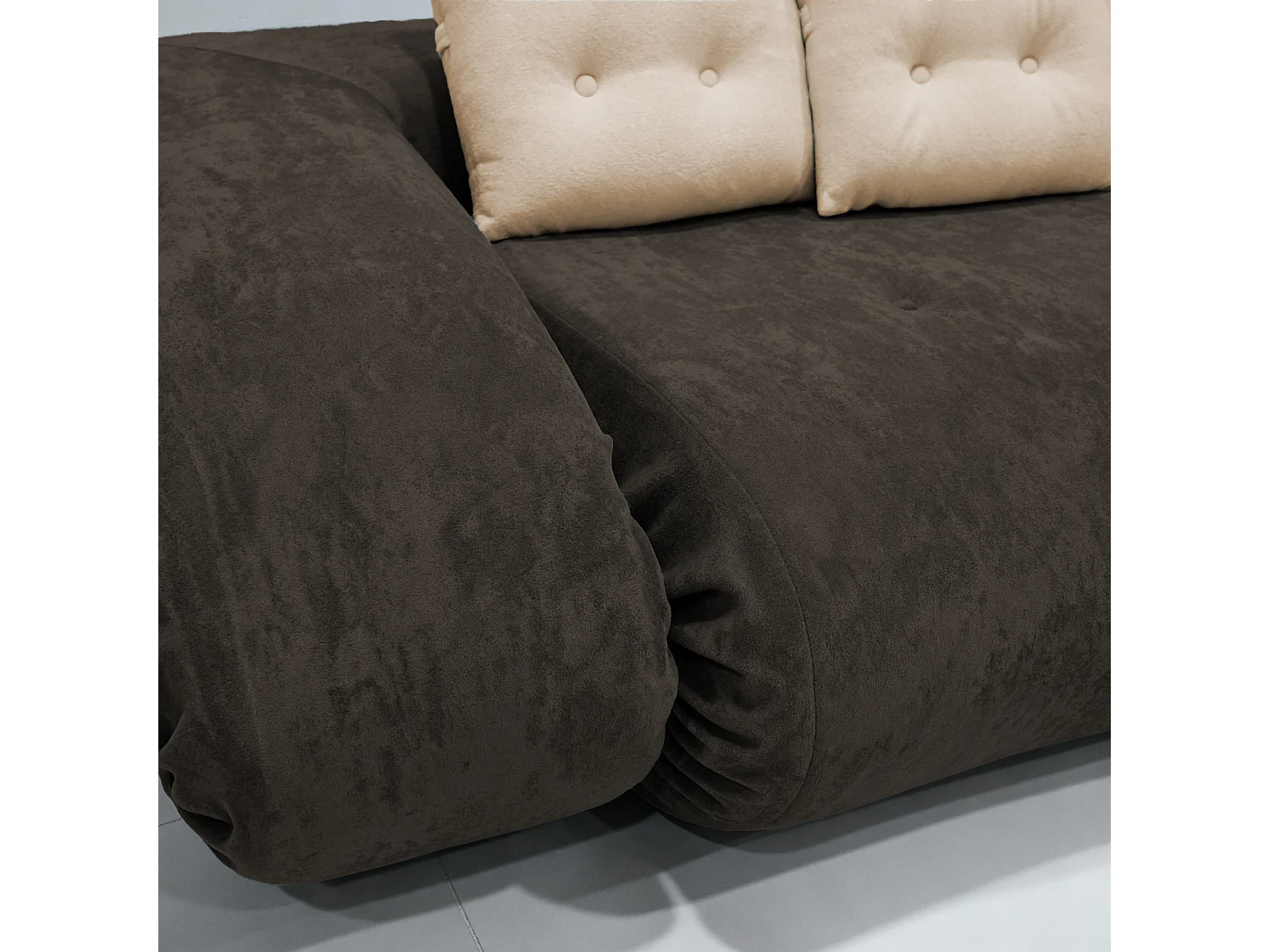 Canapé Convertible Okoa 2 places - marron sable