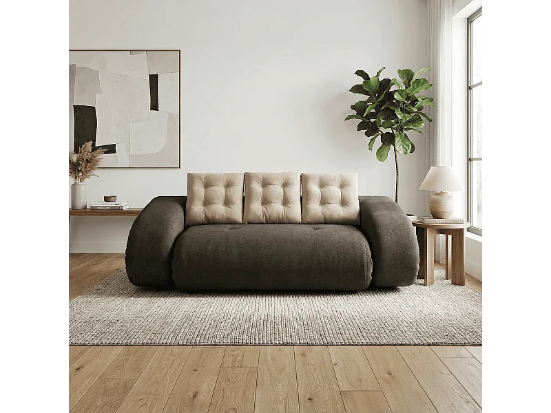 Coco Living Schlafsofa Okoa 2-Sitzer - Braun Sand