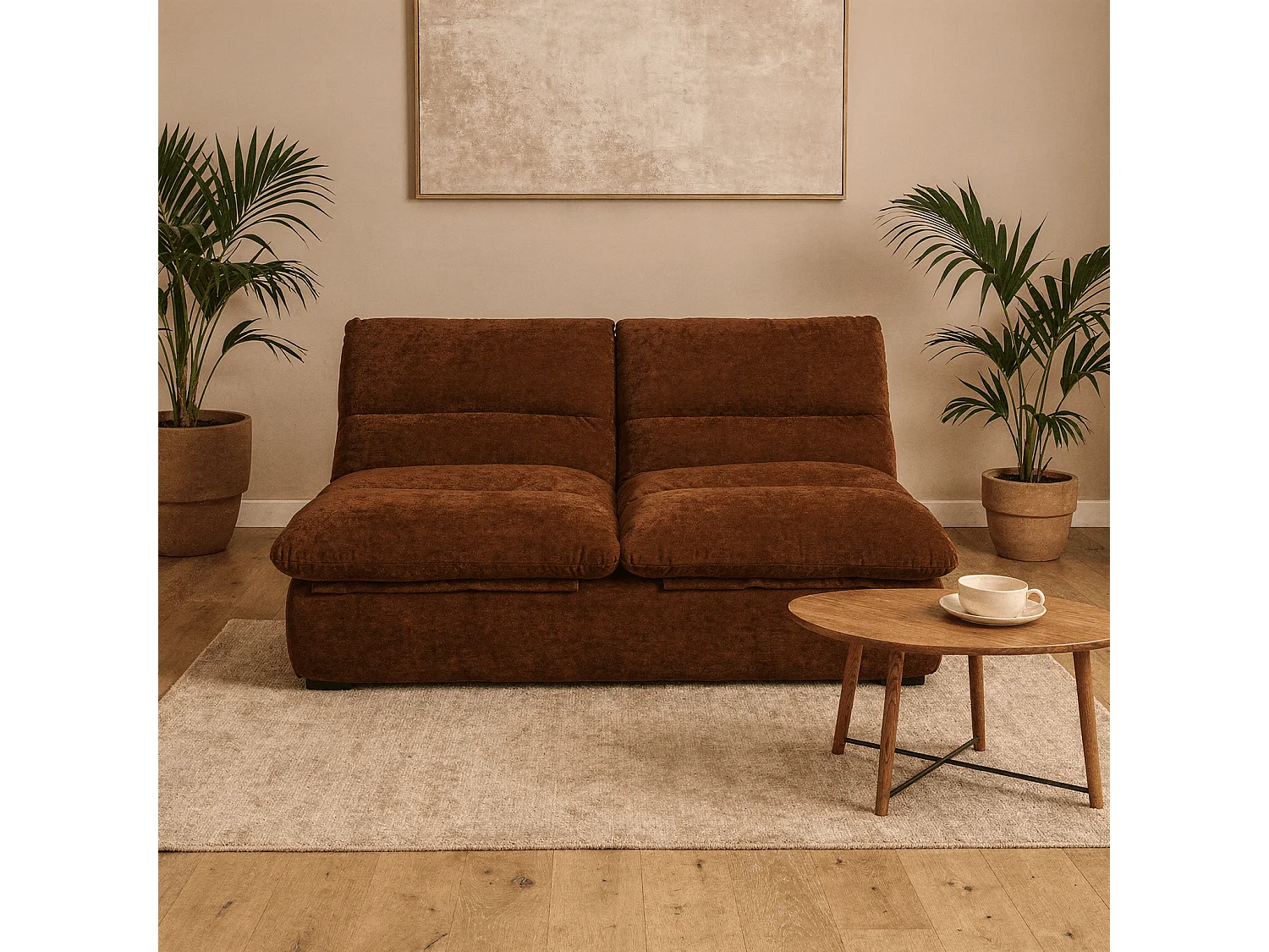 Coco Living Sofa Nuvia Doppel 2-Sitzer - Schokolade