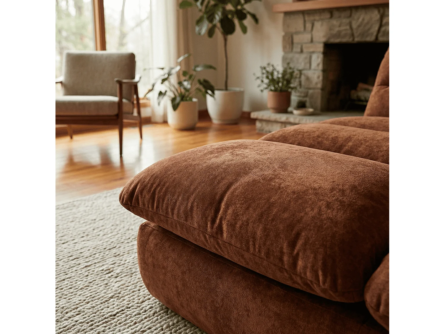 Coco Living Sofa Nuvia Doppel 2-Sitzer - Schokolade