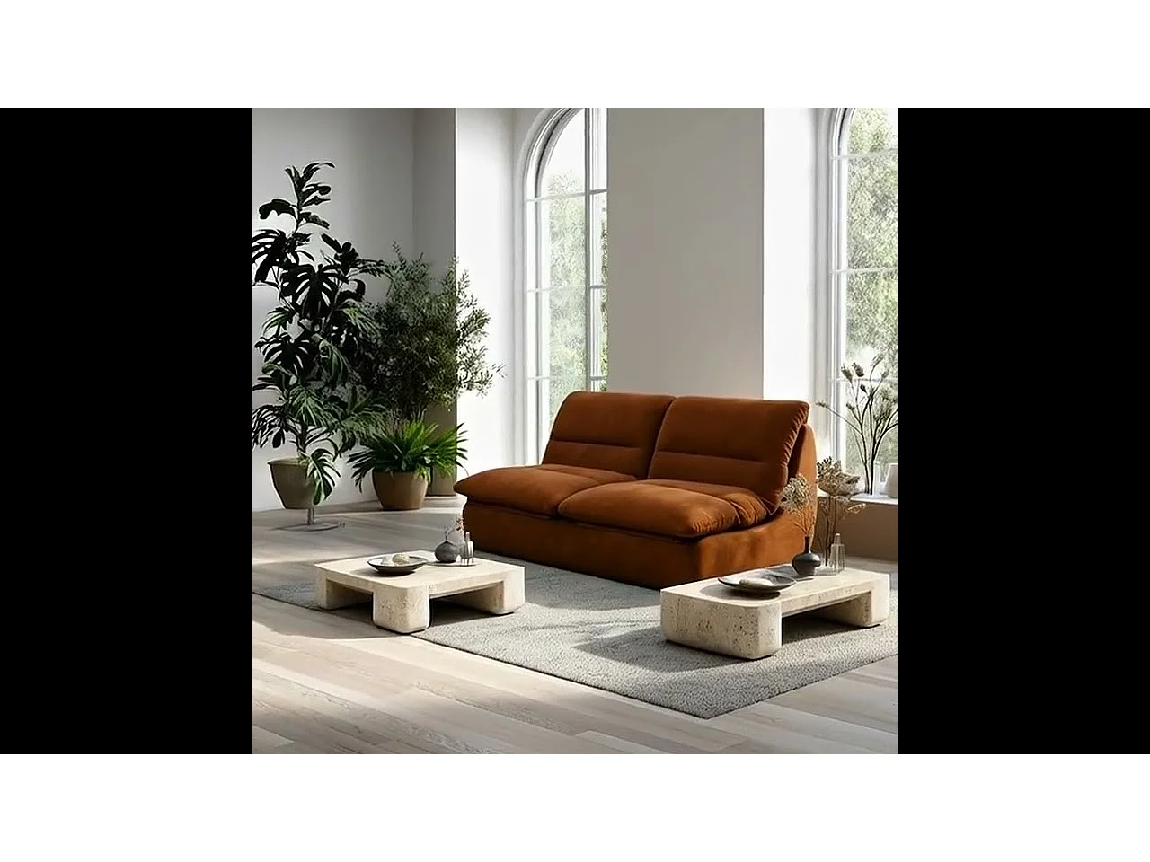 Sofá Nuvia Duplo 2 lugares - chocolate