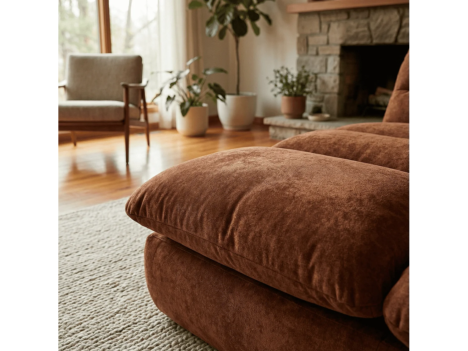 Coco Living Canapé Nuvia Double 2 places - chocolat