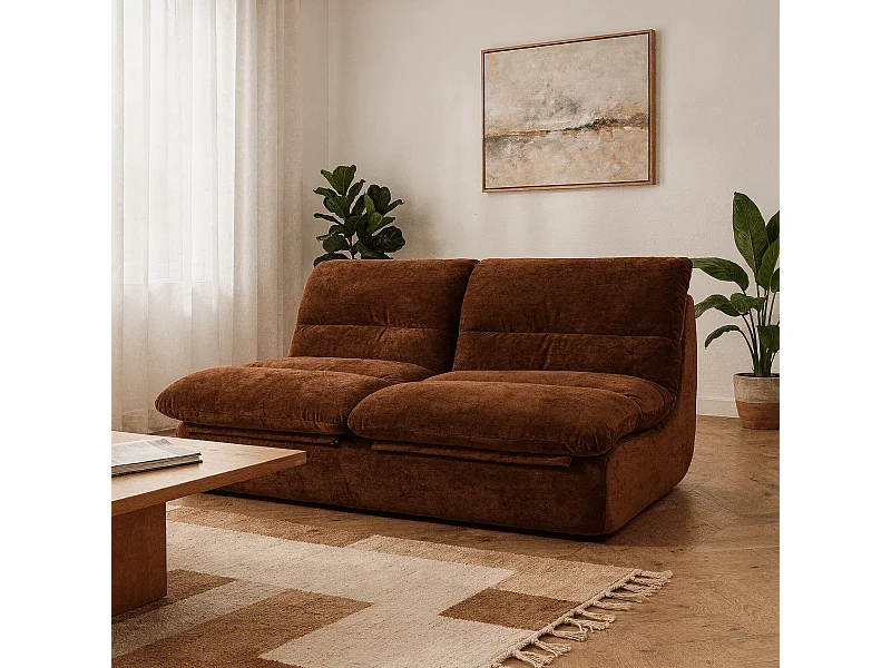 Sofa Nuvia Doppel 2-Sitzer - Schokolade