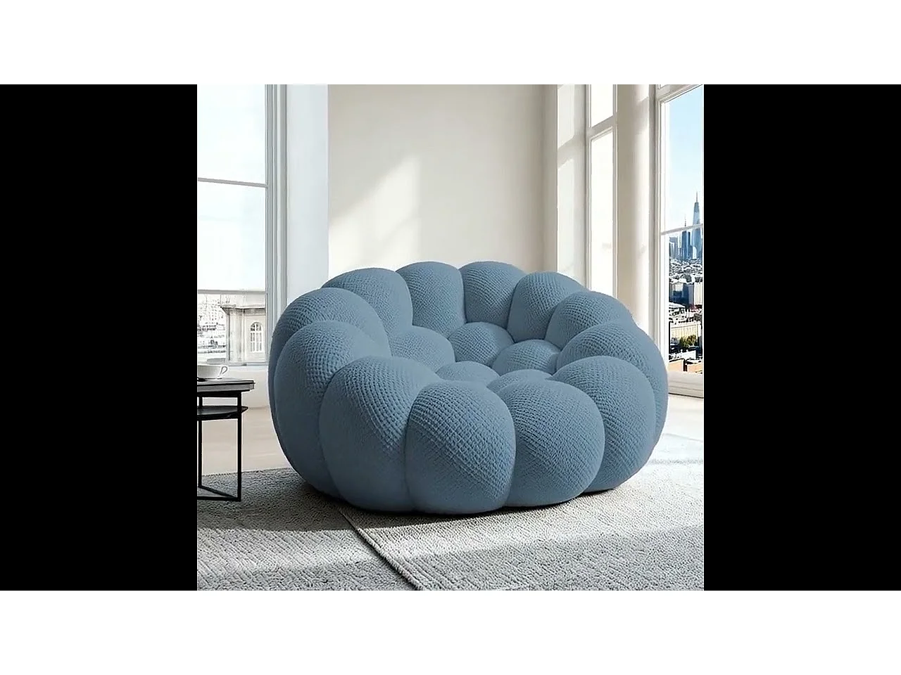 Coco Living Poltrona de sala Cocoon 1 lugar - azul