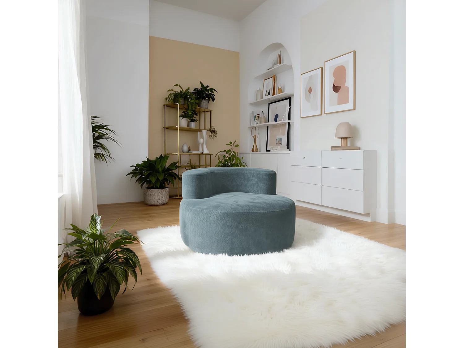 Coco Living Fauteuil Milo 1 place - sauge