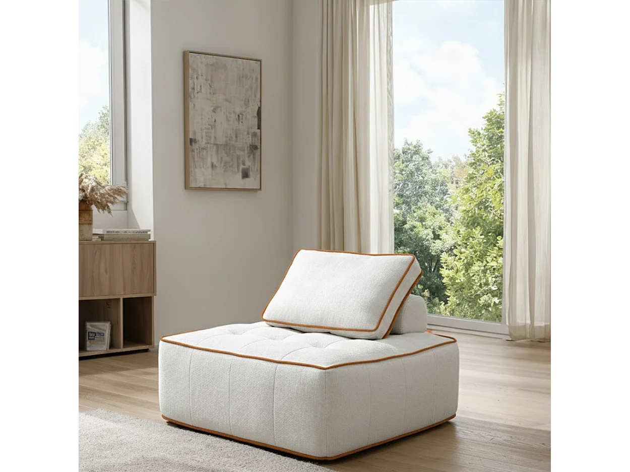 Coco Living Fauteuil Zen 1 place - blanc et orange
