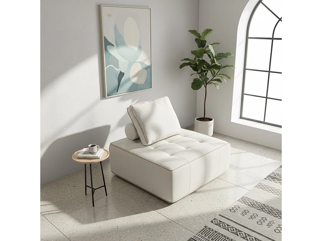 Zen-Sessel 1-Sitzer - Weiß und Sand