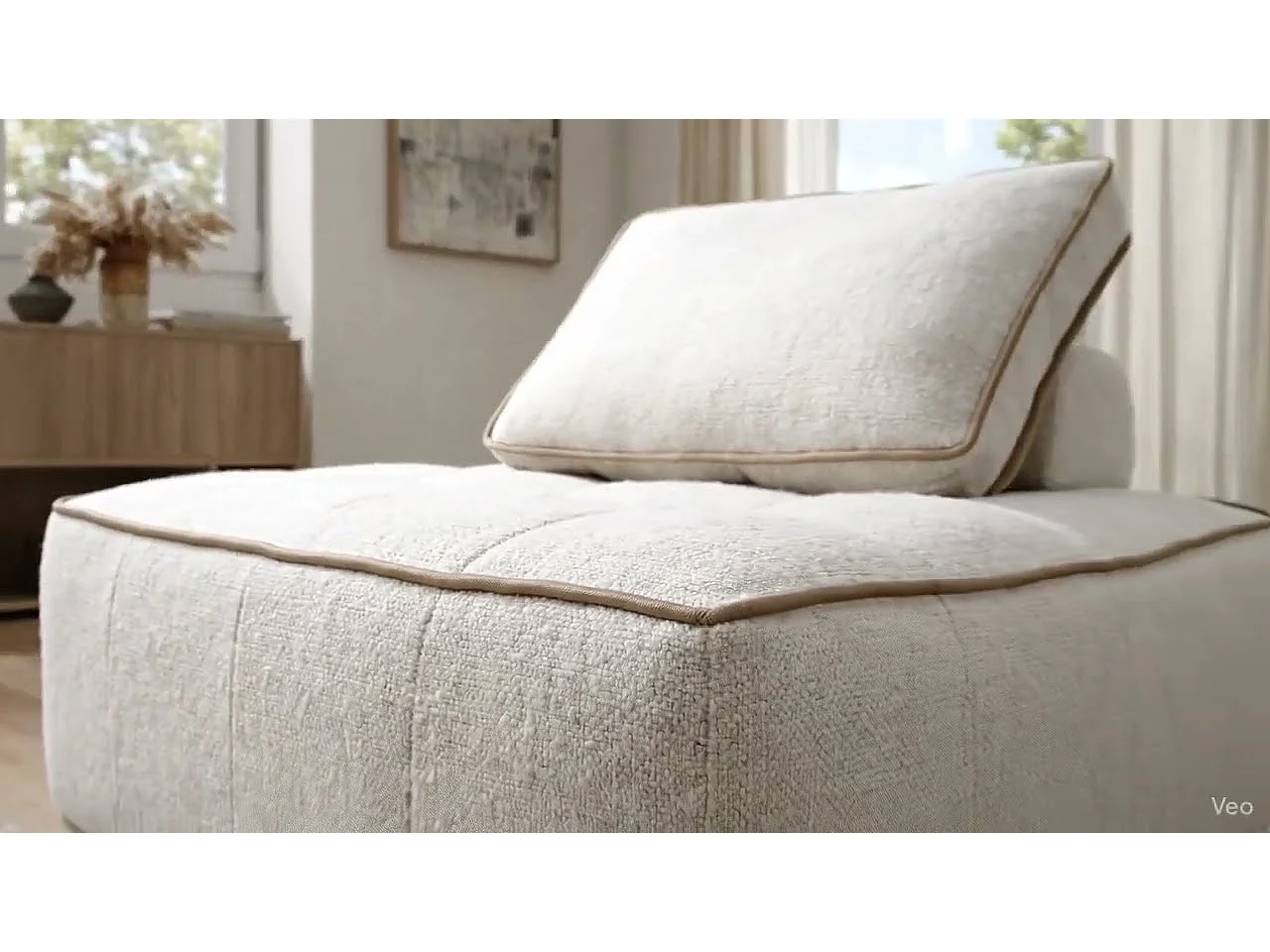 Coco Living Fauteuil Zen 1 place - blanc et sable