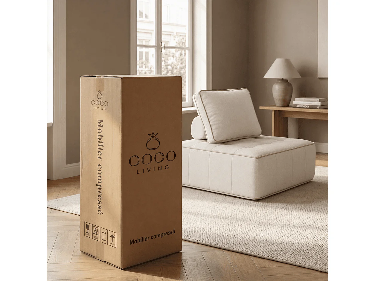 Coco Living Fauteuil zen 1 place - blanc et sable