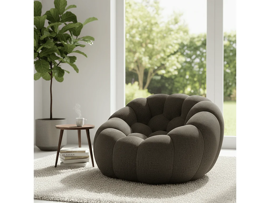 Fauteuil Cocoon 1 zitplaats – chocolade