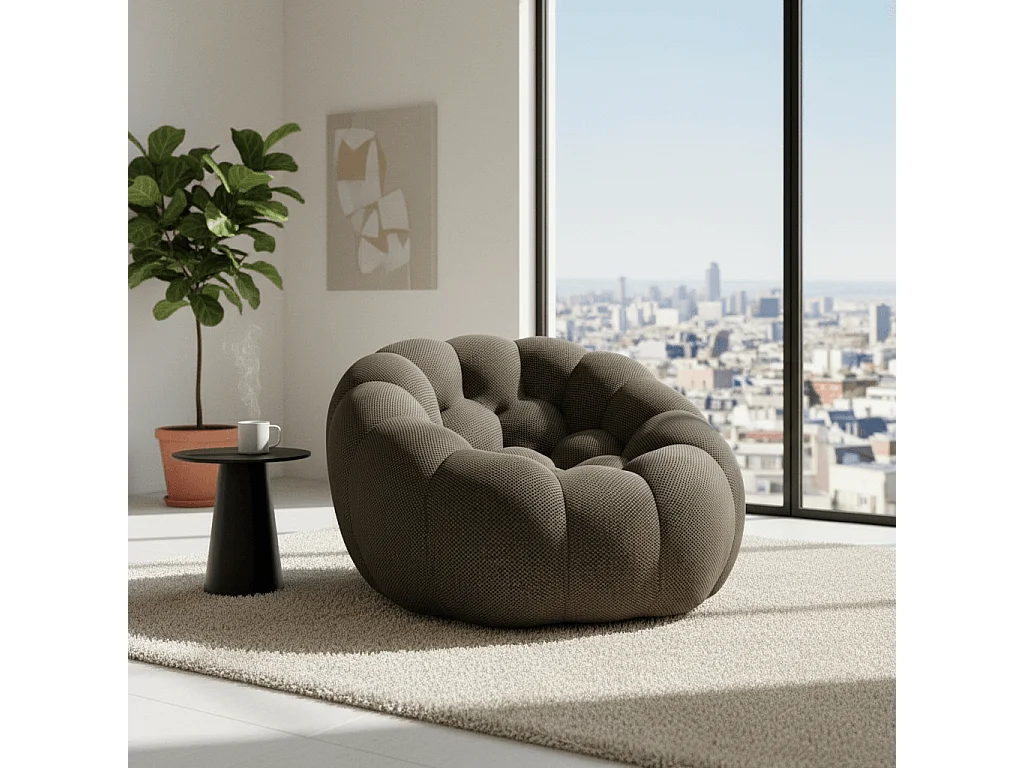 Fauteuil Cocoon 1 zitplaats – chocolade