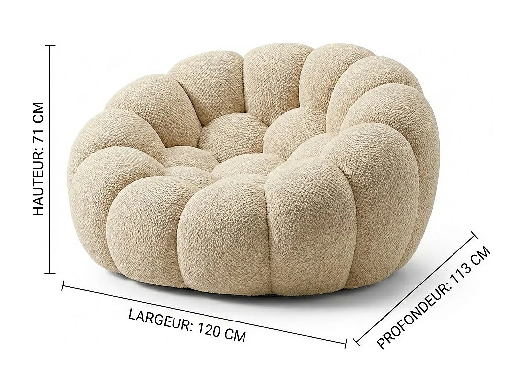 Coco Living Fauteuil Cocoon 1 place - sable