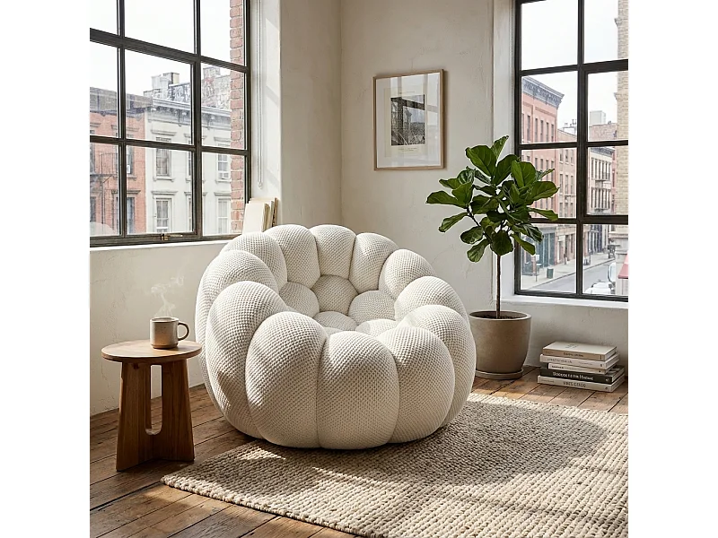 Fotel do salonu Cocoon 1-osobowy – biały