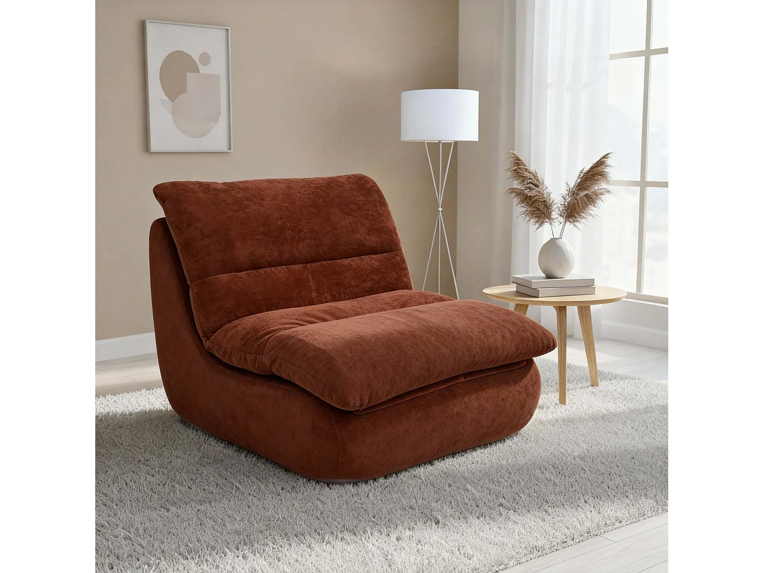 Fauteuil Nuvia – chocolade