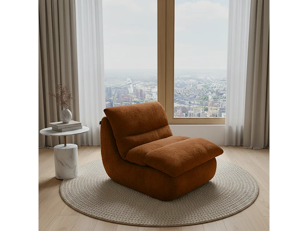 Fauteuil Nuvia – chocolade