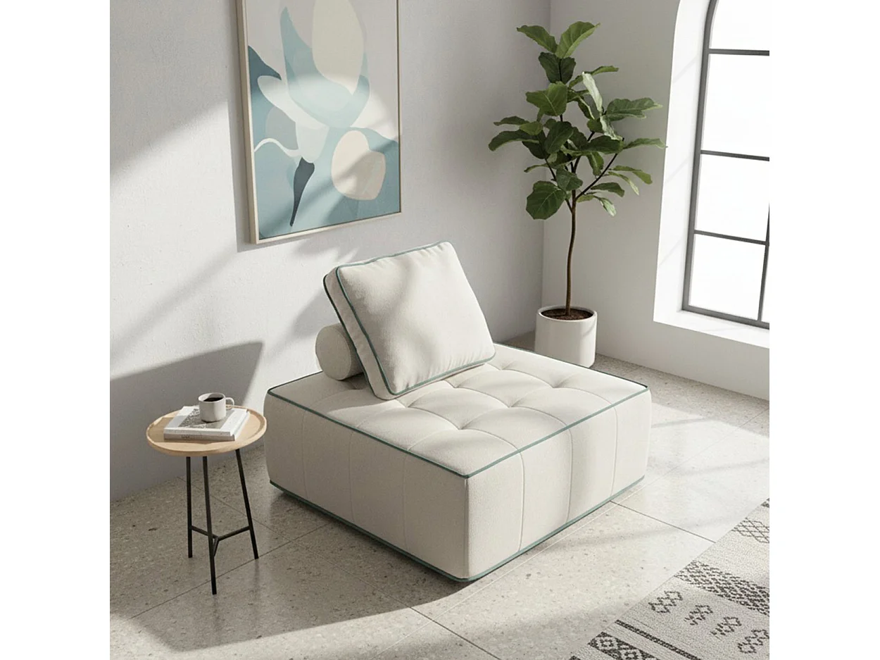 Zen-Sessel 1-Sitzer - Weiß und Salbei