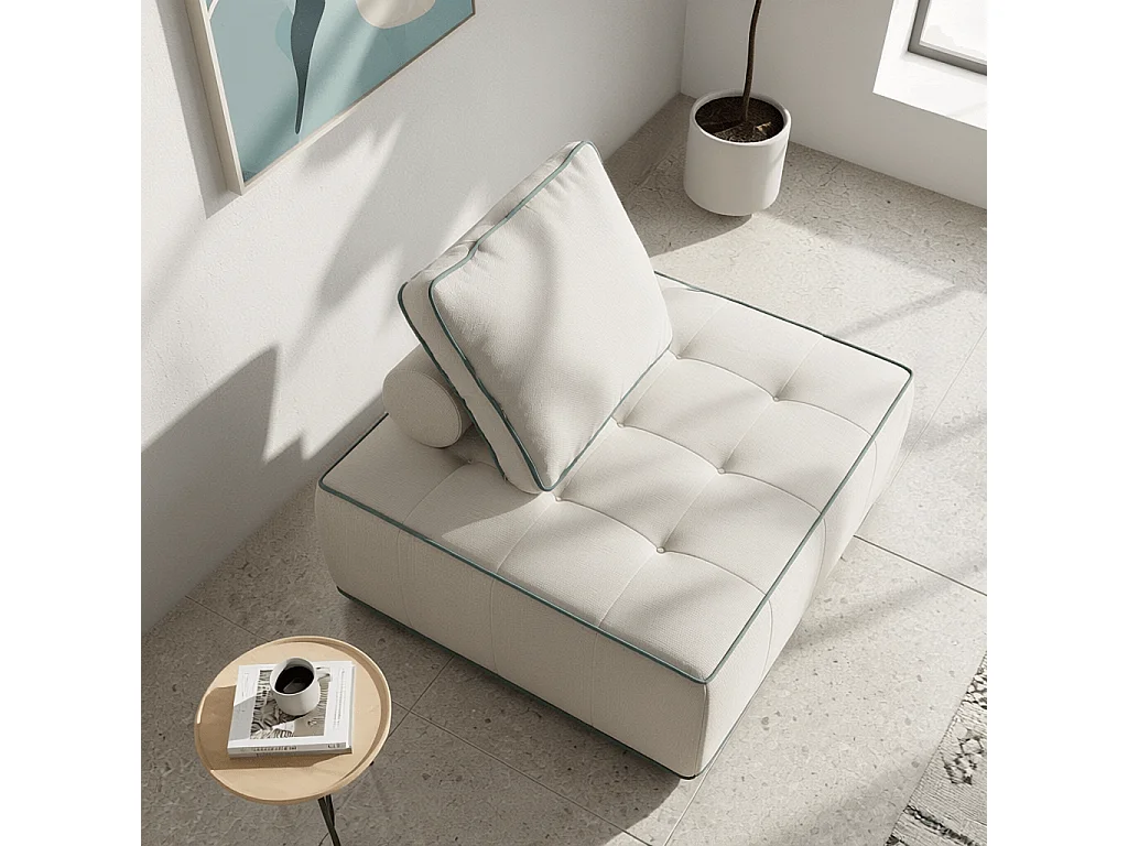 Zen-Sessel 1-Sitzer - Weiß und Salbei