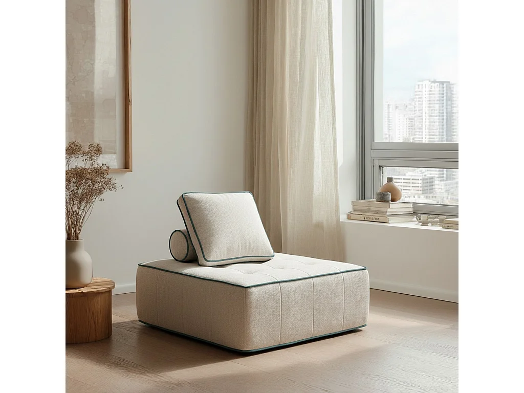 Zen-Sessel 1-Sitzer - Weiß und Salbei