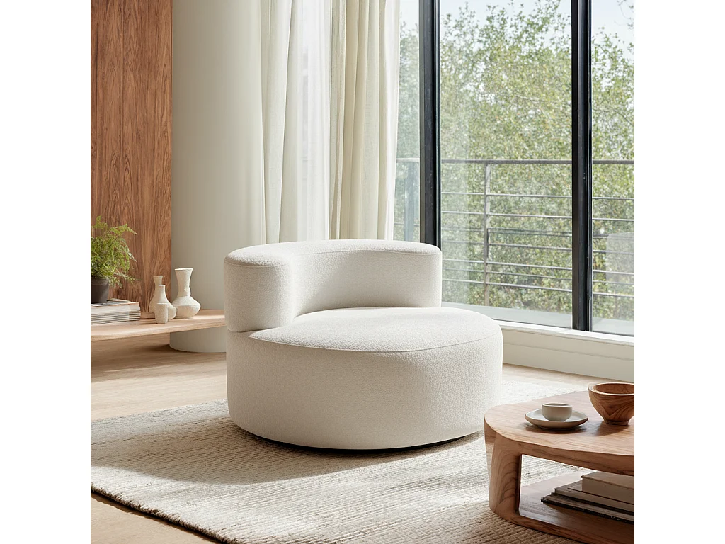 Wohnzimmersessel Milo 1-Sitzer - Weiß