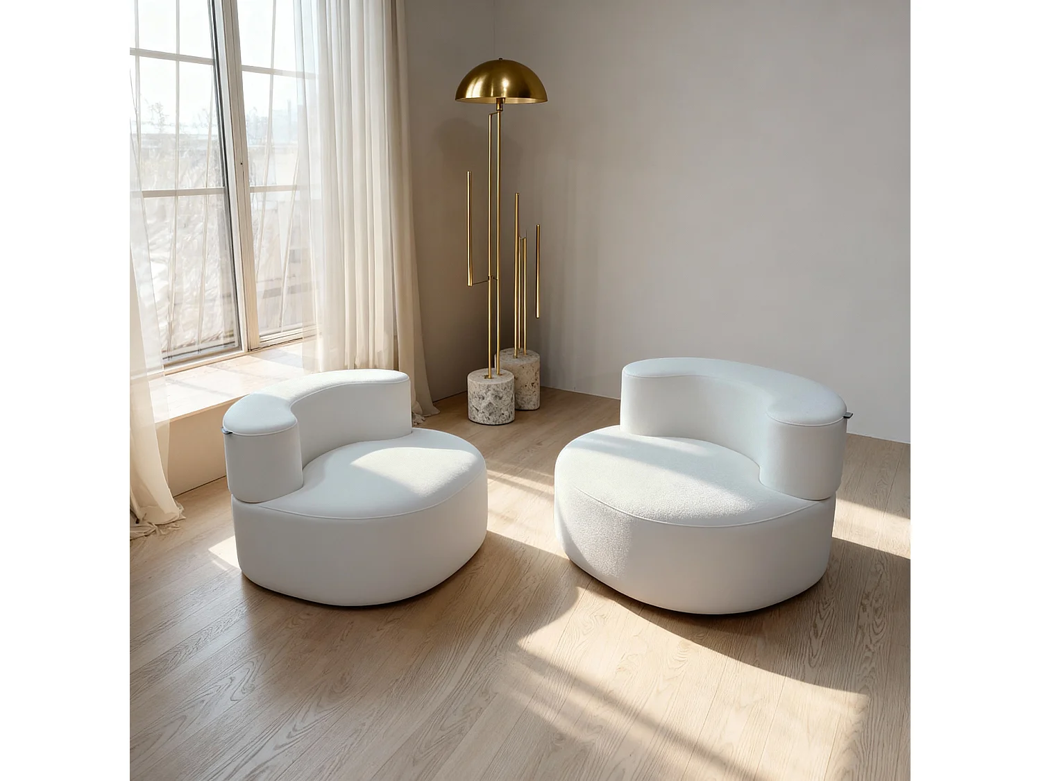 Wohnzimmersessel Milo 1-Sitzer - Weiß