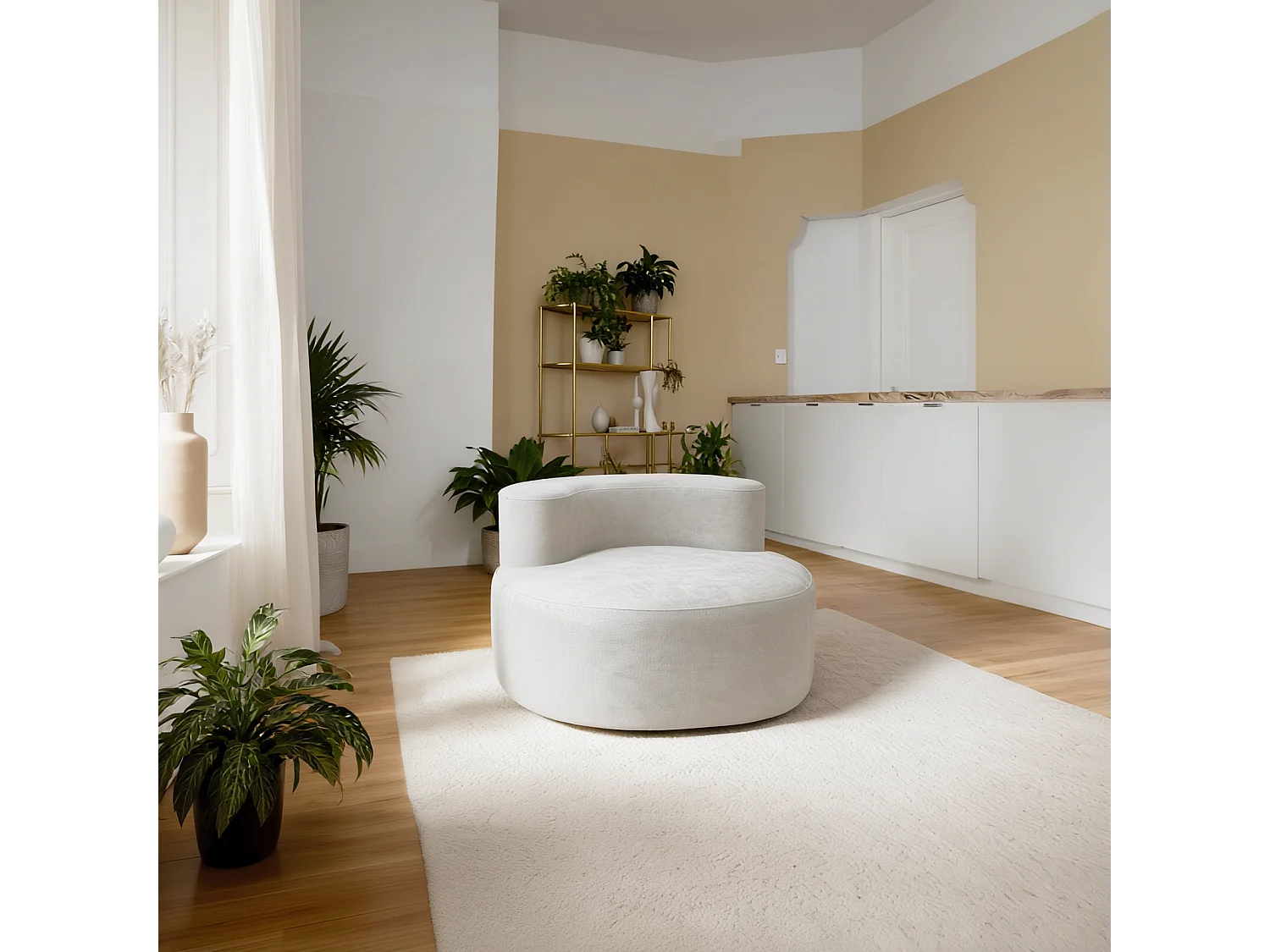 Coco Living Fauteuil Milo 1 place - blanc