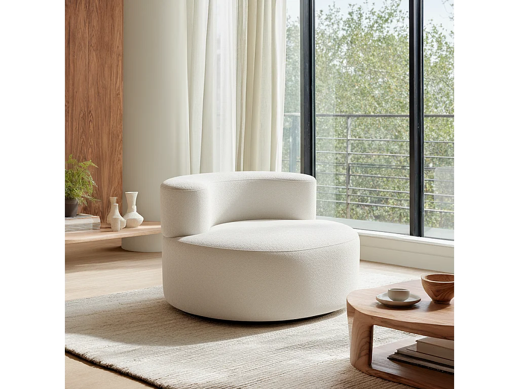 Coco Living Fauteuil Milo 1 place - blanc