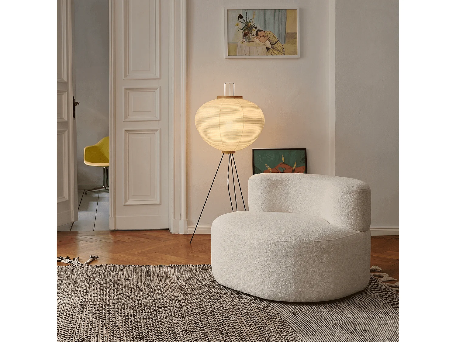Fauteuil de salon milo 1 place - blanc