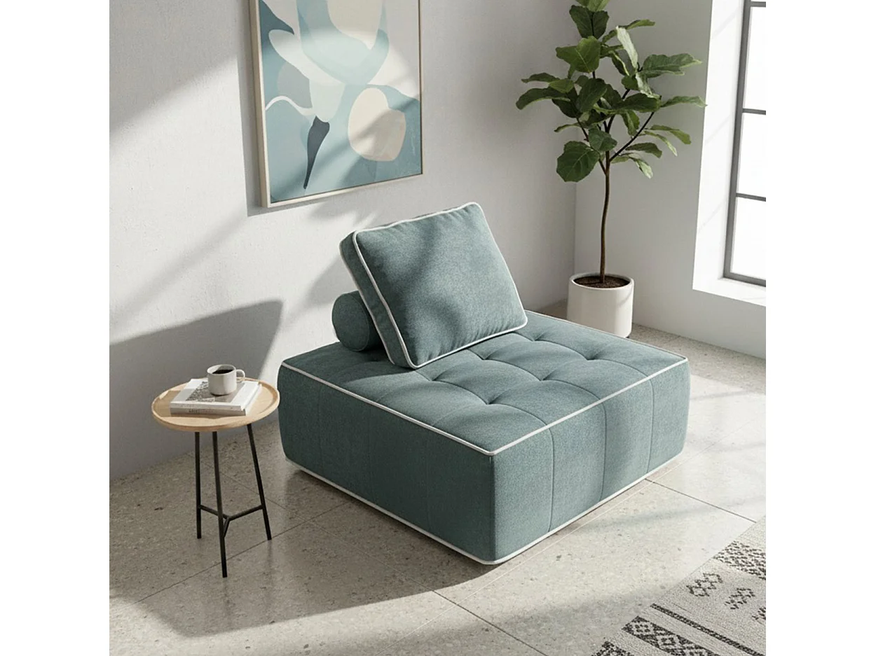 Zen-Sessel 1-Sitzer - Salbei und Weiß