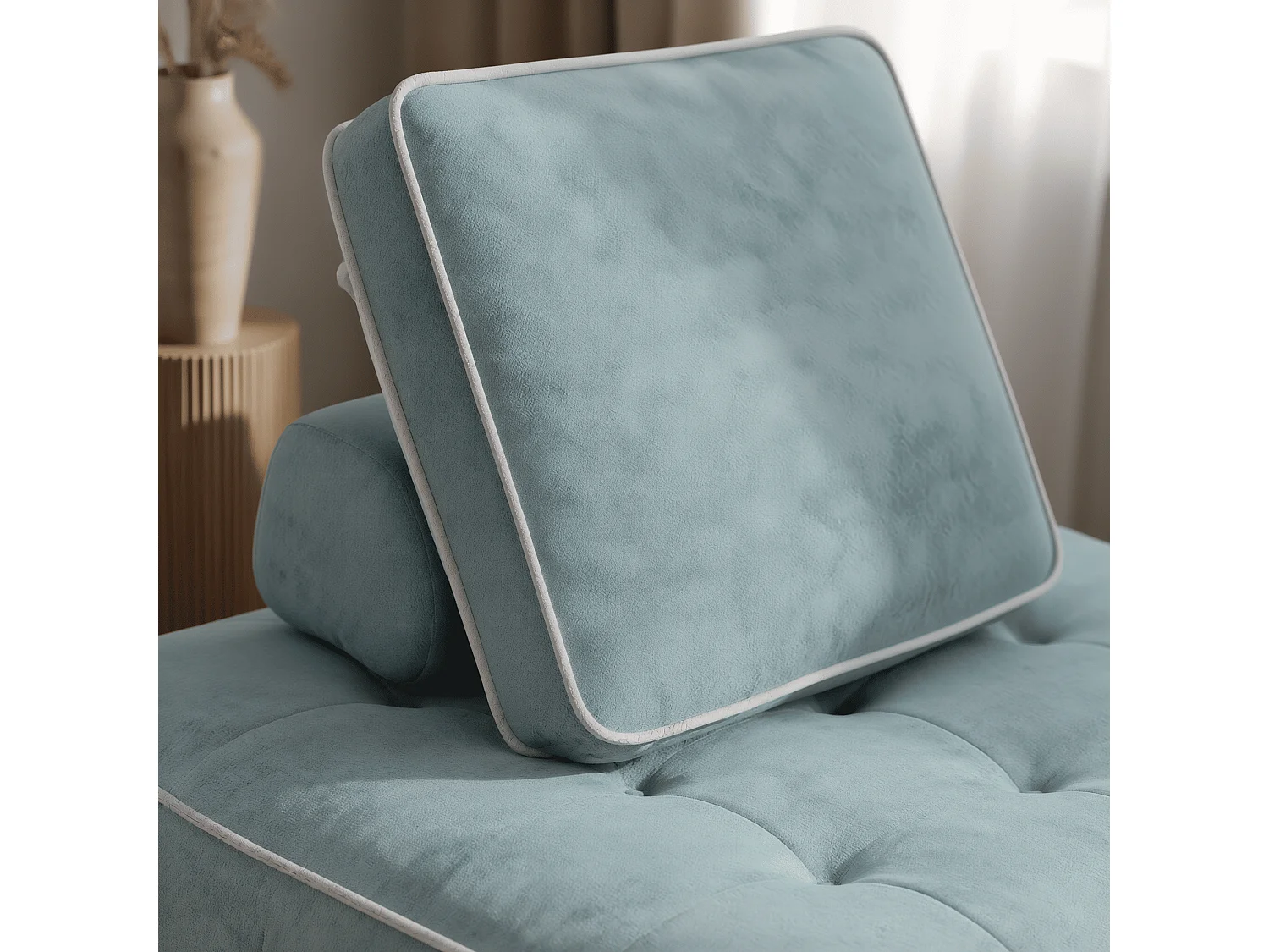 Zen-Sessel 1-Sitzer - Salbei und Weiß