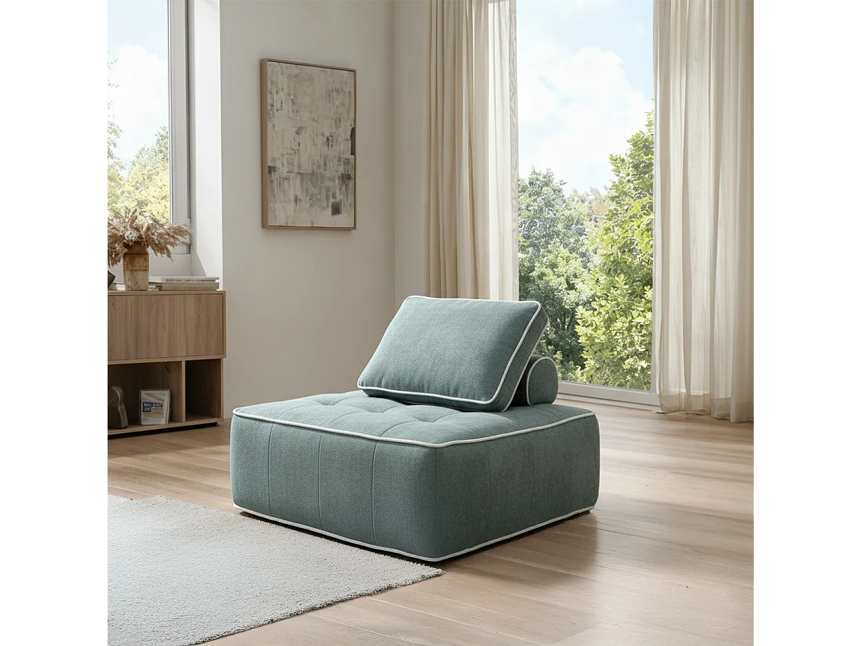 Coco Living Fauteuil Zen 1 place - sauge et blanc
