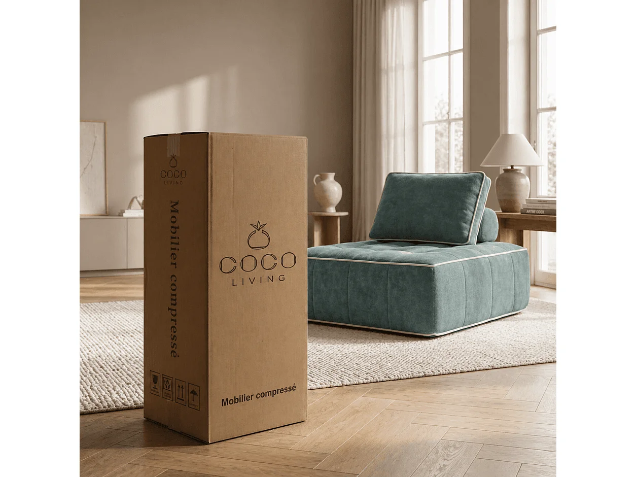 Fauteuil ZEN 1 place tissu Sauge