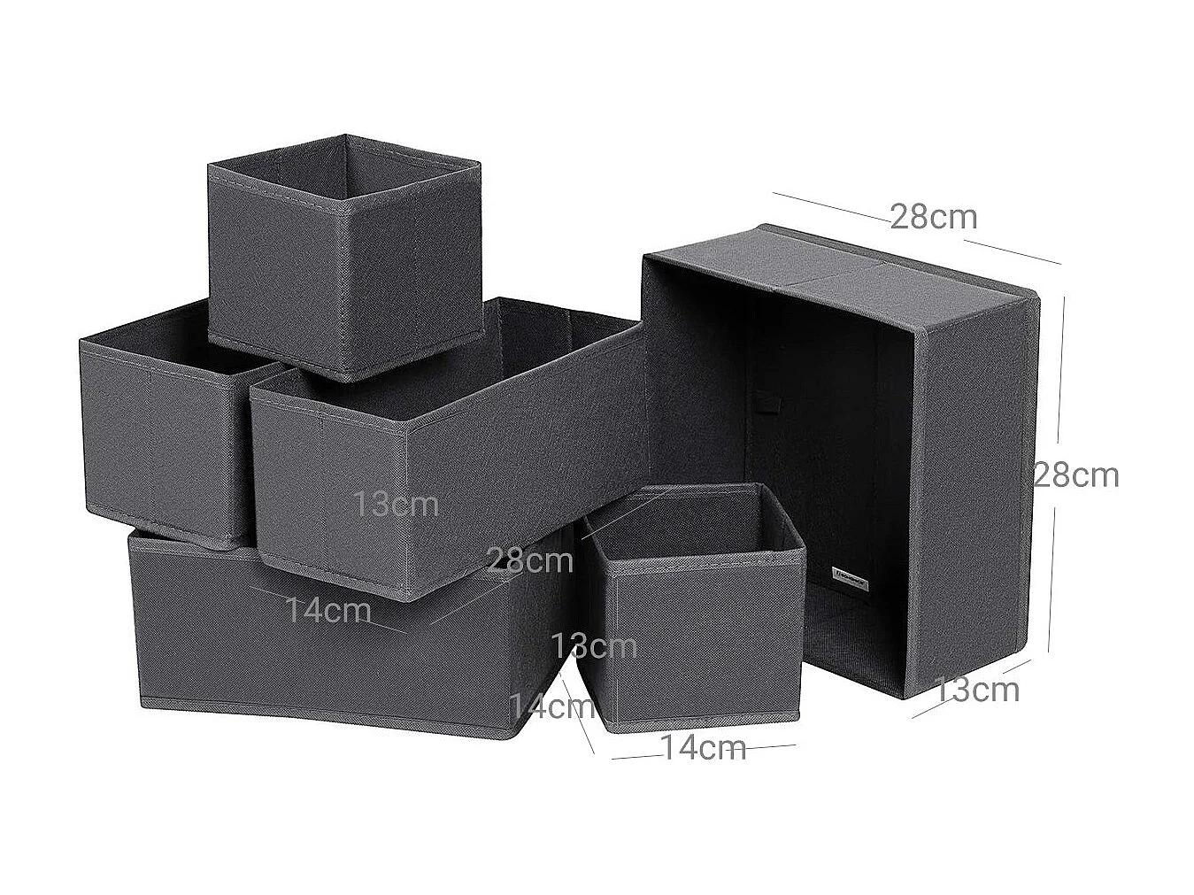 Lot de 6 boîtes de rangement pour tiroirs Antananarivo