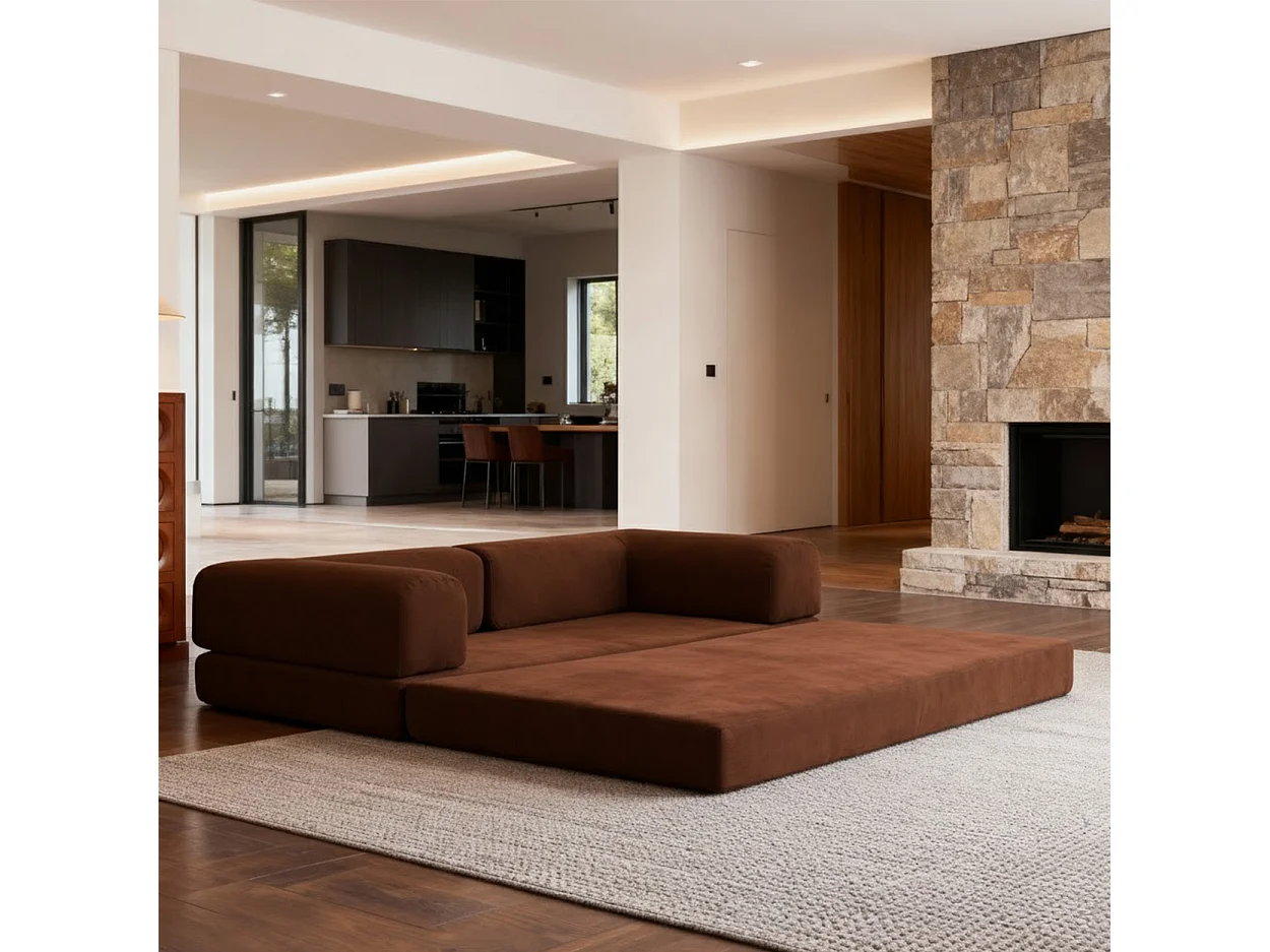 Coco Living Kaia Schlafsofa - Braun Weiß