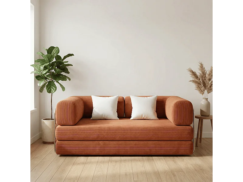Coco Living Kaia Schlafsofa - Orange/Weiß