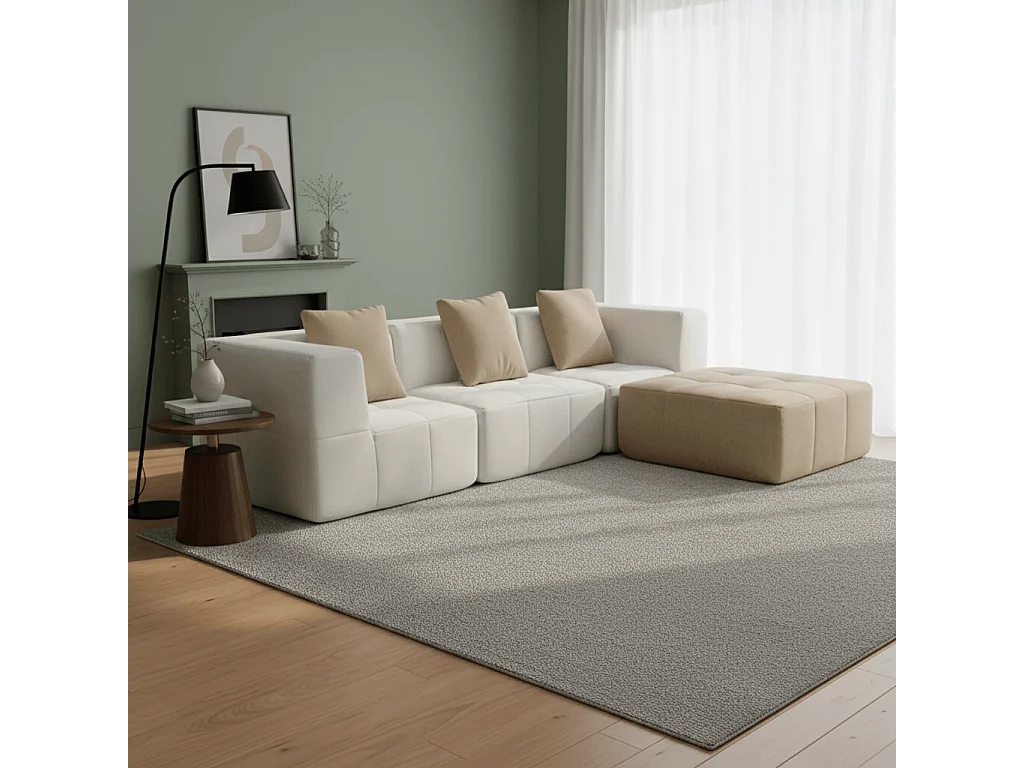 Coco Living Canapé convertible Eden Complet 3 places - blanc sable