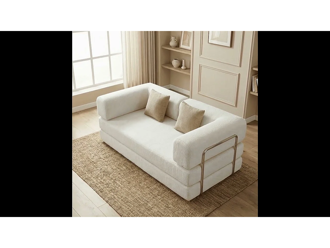 Coco Living Kaia Schlafsofa - Weiß/Sand