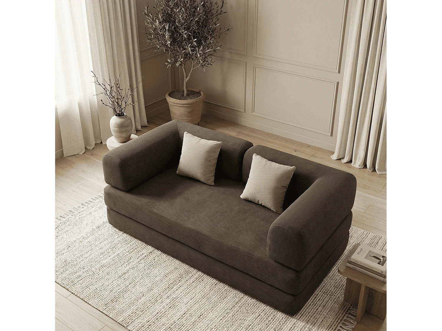 Coco Living Kaia Schlafsofa - Choko Samt