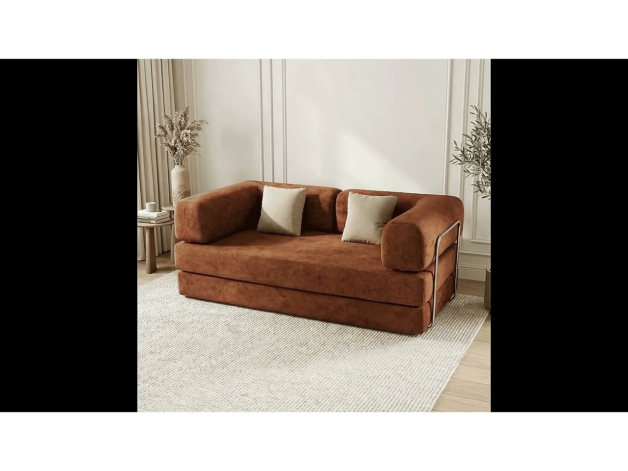 Coco Living Divano Kaia Letto - choko velluto