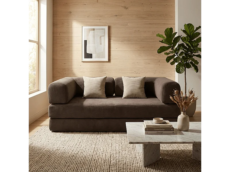 Coco Living Sofa rozkładana Kaia – choko welur