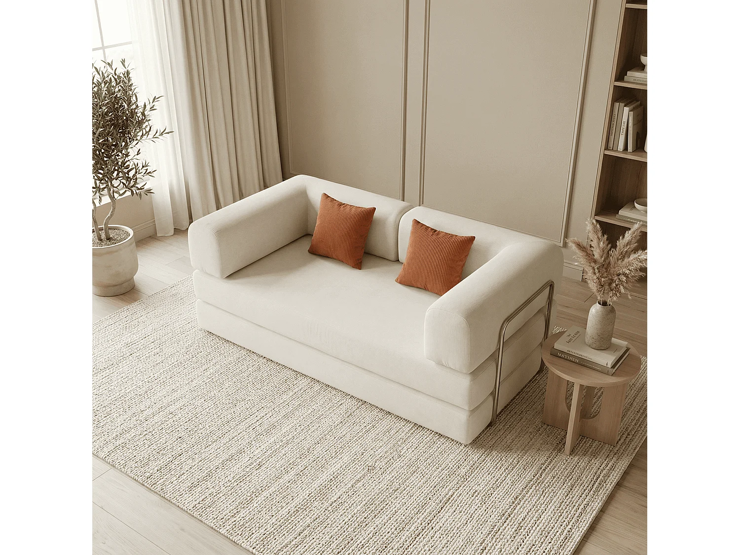 Coco Living Canapé Kaia Convertible - blanc/mango