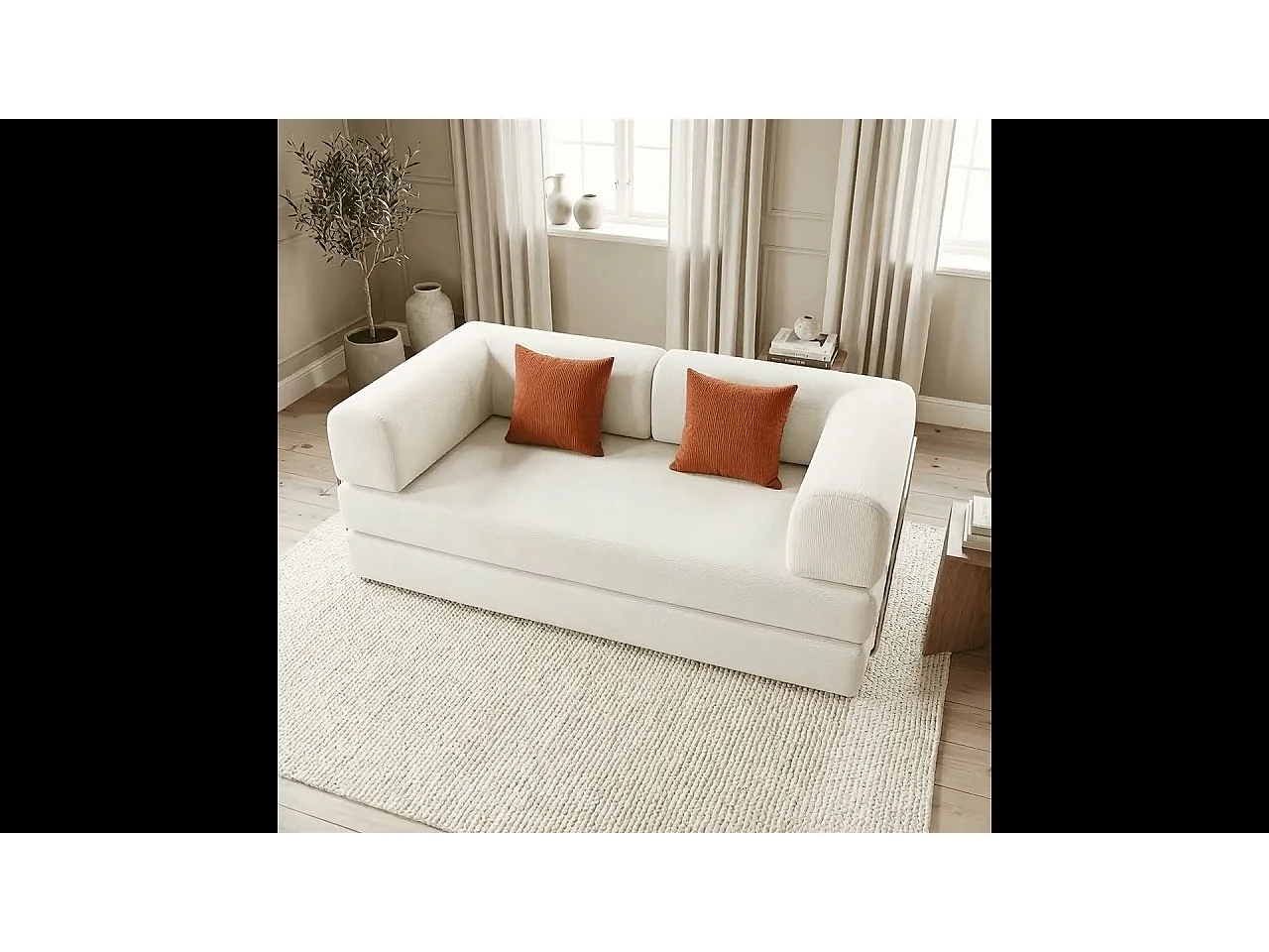 Coco Living Canapé Kaia Convertible - blanc/mango