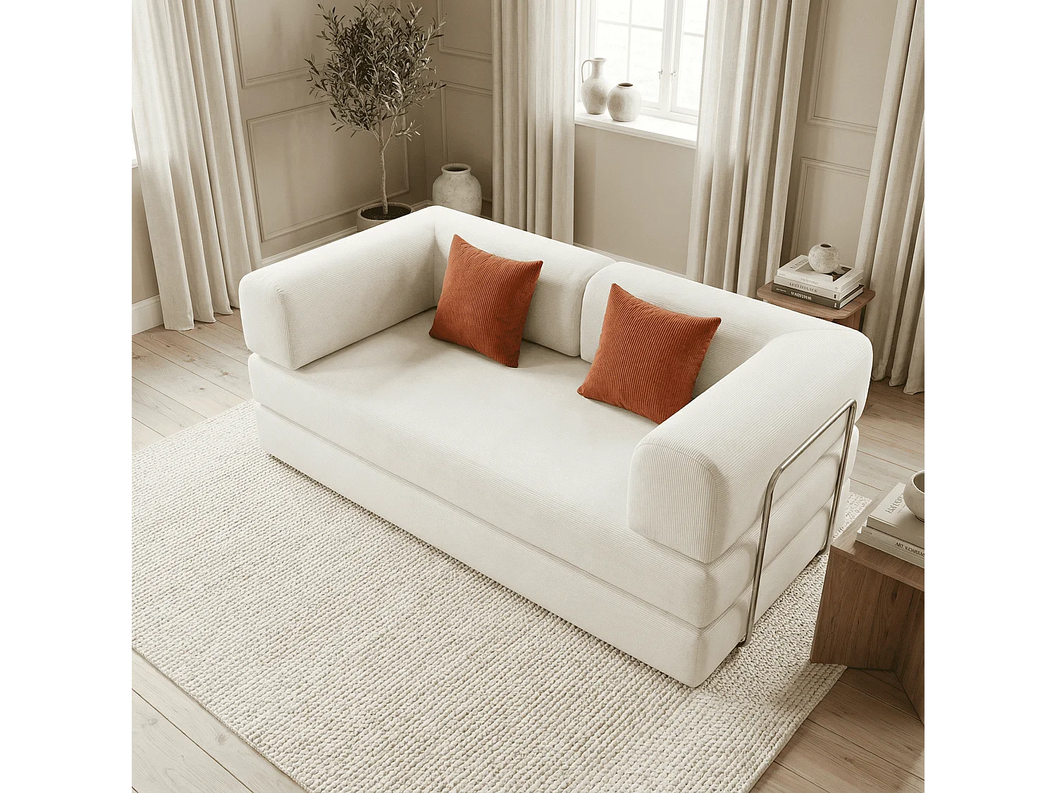 Coco Living Canapé Kaia Convertible - blanc/mango