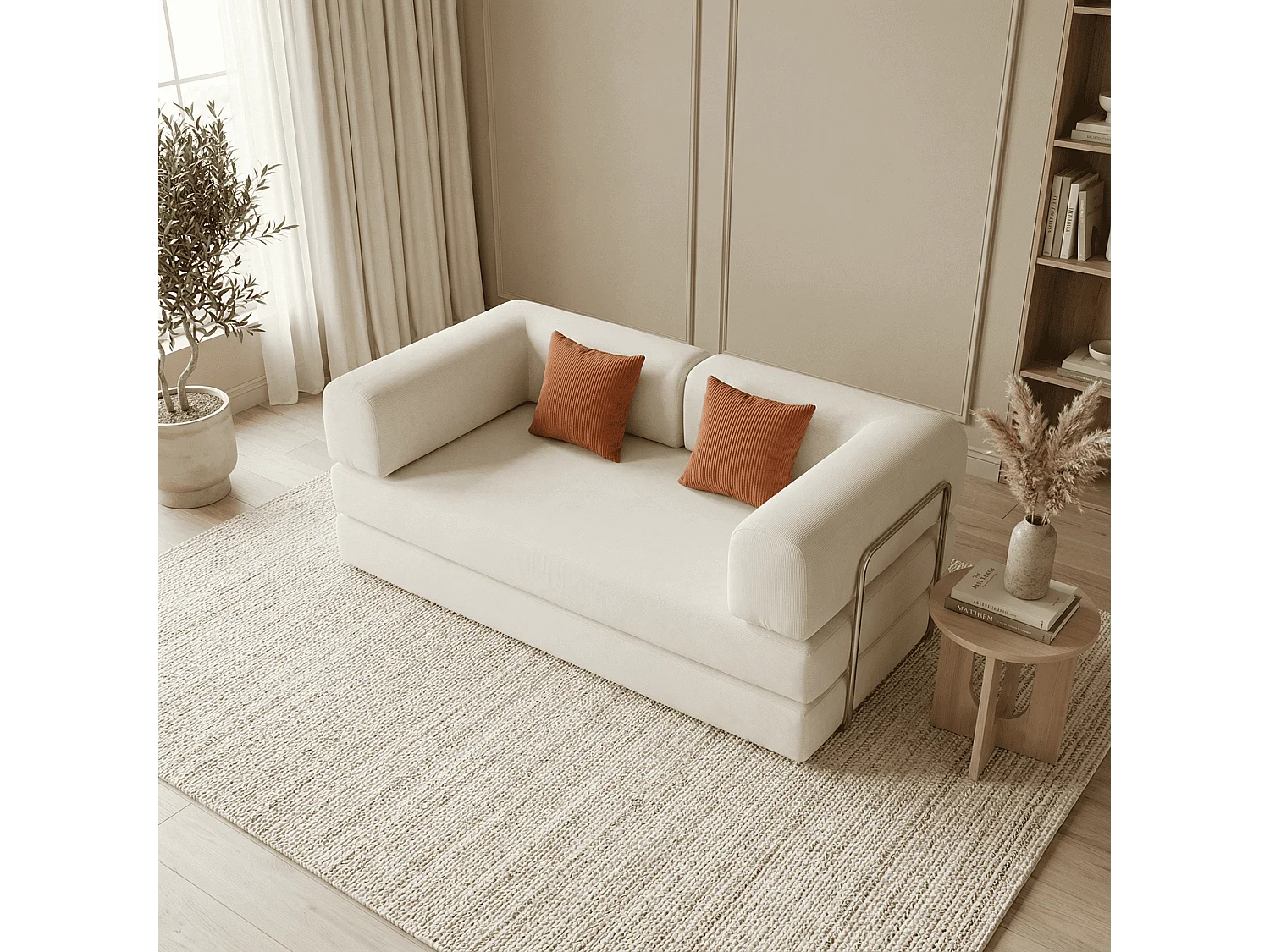 Coco Living Canapé Kaia Convertible - blanc/mango