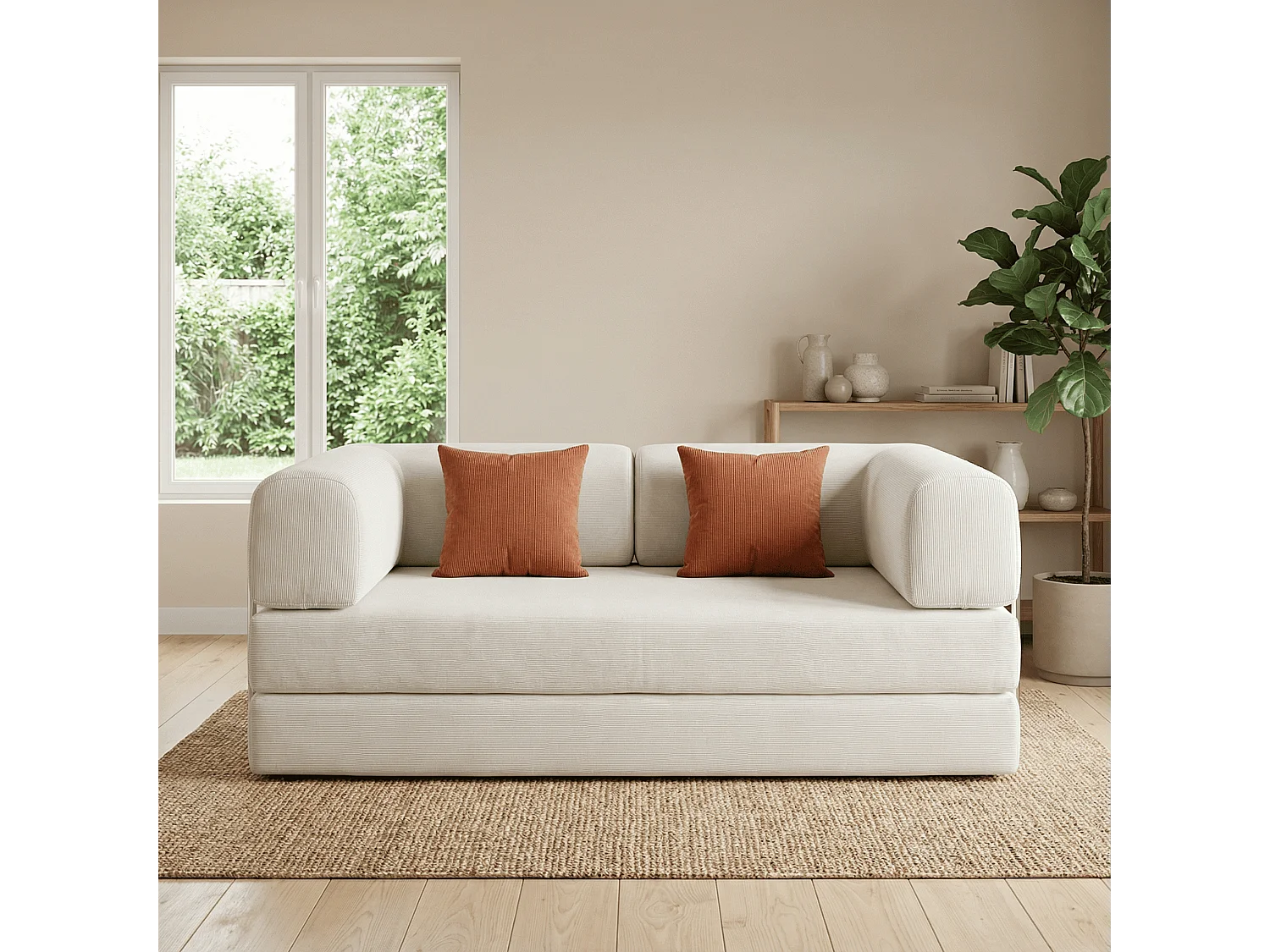 Coco Living Canapé Kaia Convertible - blanc/mango