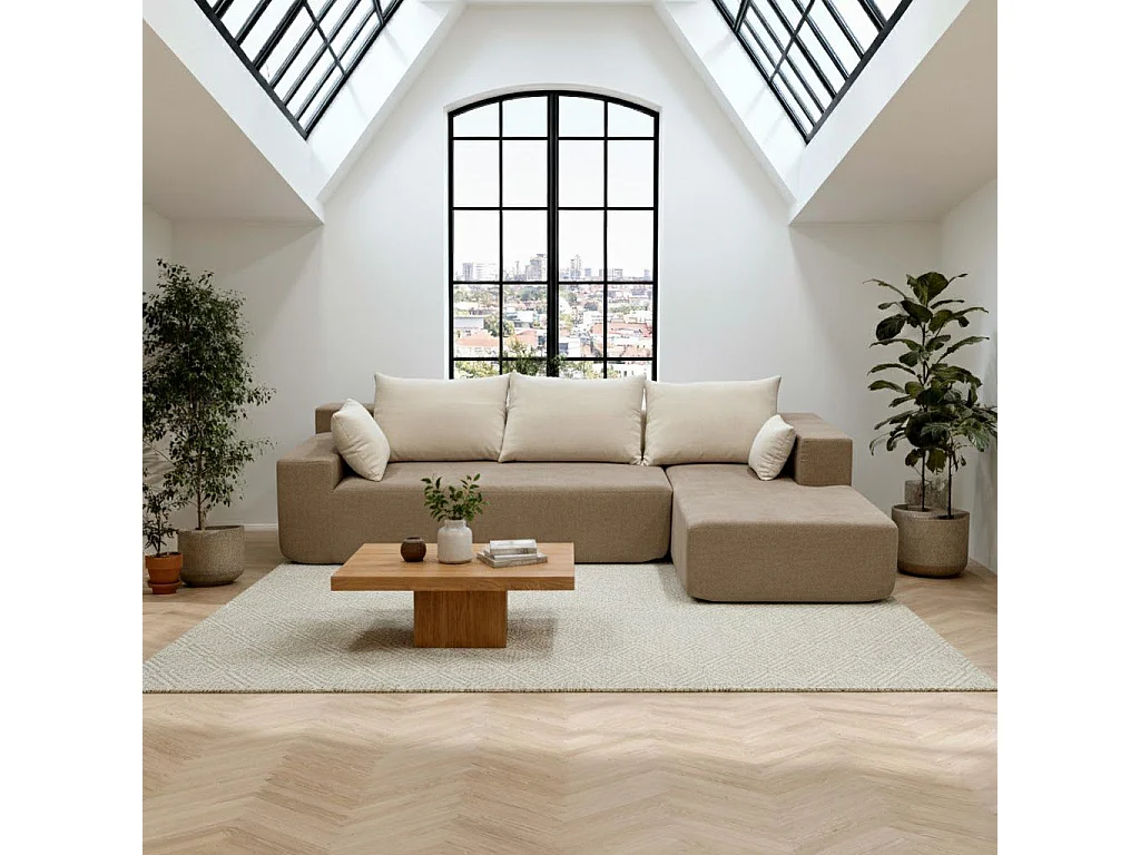 Coco Living Wohnzimmersofa Luna 3-Sitzer - Sand Weiß Rechts