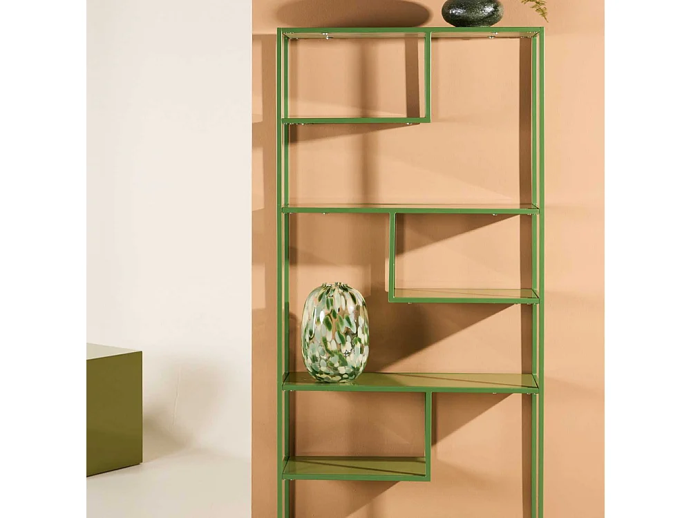 Étagère 3 Niveaux en Métal "Staal" 80cm Vert
