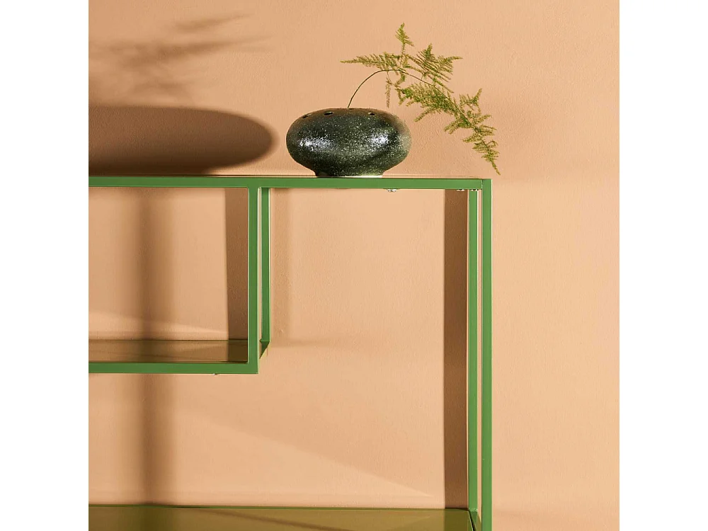 Étagère 3 Niveaux en Métal "Staal" 80cm Vert