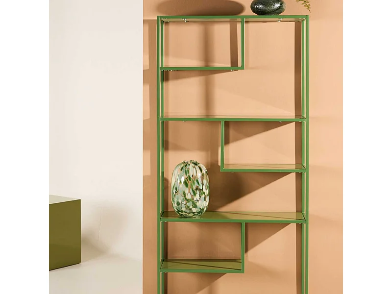 Étagère 3 Niveaux en Métal "Staal" 80cm Vert