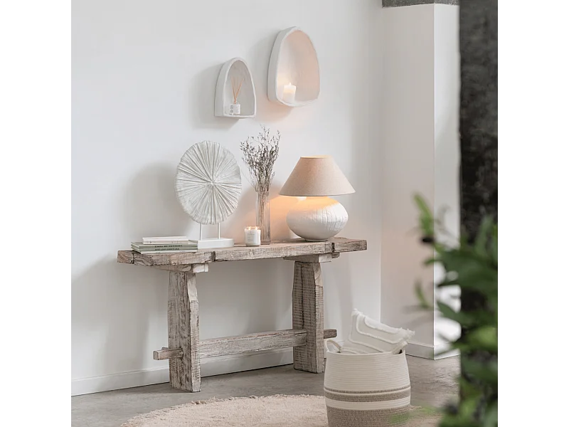 Lot de 3 Étagères Murales "Bali Bliss" 45cm Blanc